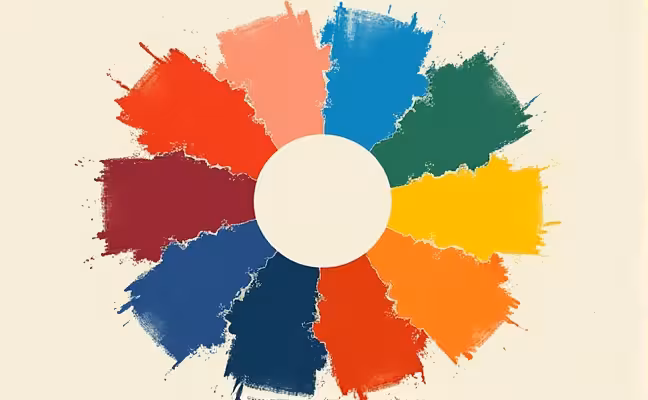 An infographic depicting the psychological impact of bold colors, with each color correlated to its associated mood or emotion. For example, a fiery red section indicating stimulation, a calming blue part, and an uplifting yellow segment. Each section should also include brief descriptions about how these colors can be utilized in interior design